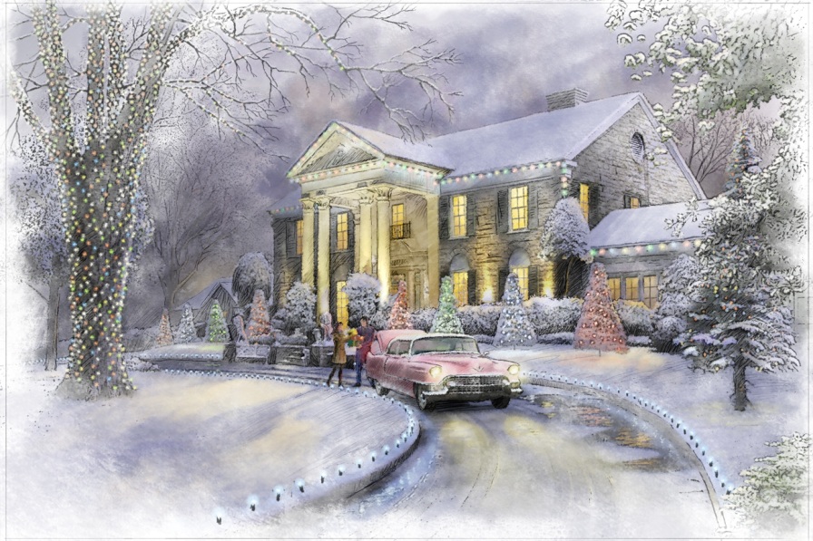 Christmas at Graceland by Thomas Kinkade