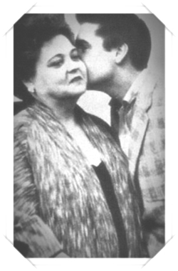 Elvis saying good-bye to his beloved momma