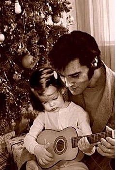 Elvis and Lisa at Christmas