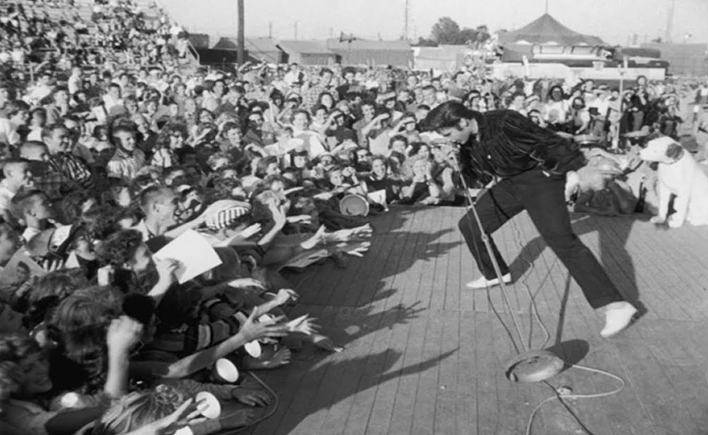 Elvis at the Tupelo fairgrounds- 1956