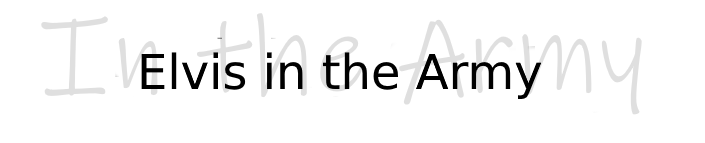 Elvis in the army logo