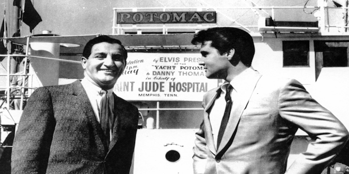 Elvis with Danny Thomas and the USS Potomac