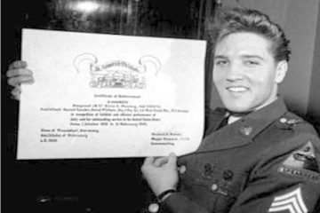 elvis and his service certificate