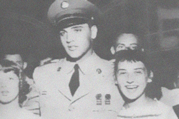 Sergeant Presley with fans